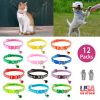 Dog Collar Adjustable puppy Collar Pet Collar with Bell Name Tag Safety Buckle Collar
