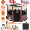 Foldable Playpen for Dog with Carry Bag Portable Travel Waterproof Indoor Outdoor Pet Cage Tent Detachable Upper Cover For Dog