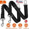 2Pcs Dog Car Safety Seatbelt Clip Adjustable Pet Harness Lead Car Seatbelt For Medium Small Dogs