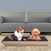Foldable Wooden Dog Ramp for High Beds NonSlip Dual Heights Adjustable Pet Dog Ramp for Couch Car SUV 61LBS Load