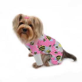 Ultra Soft Plush Minky Bumblebee & Flower Pajamas - L