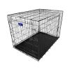 48inches Dogs Crate Folding Metal Pets Crates Double Door Puppy Cage Easy Set Up