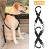 2Pcs Pet Dog Seat Belt Leash Adjustable Pet Dog Safety Leads Harness Car Vehicle Nylon Fabric Seatbelt Strap