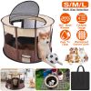 Foldable Playpen for Dog with Carry Bag Portable Travel Waterproof Indoor Outdoor Pet Cage Tent Detachable Upper Cover For Dog