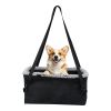 Small Dog Car Seat with Harness Center Console Pet Booster Seat Travel Car Seat with Side Pocket Cotton Velvet Cushion for Dogs Up to 9LBS