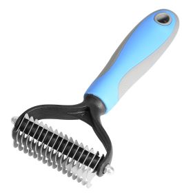 Dog Grooming Rakes 2 Sided Undercoat Rake Pet Dematting Shedding Comb Pet Grooming Tool for Pet Dogs Medium & Long Hair Pet Detangler Tool Remove