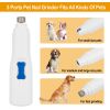 Dog Nail Grinder Pet Nail Trimmer Cordless Paws Grooming Smoothing Claw Care For Small Medium Large Dogs