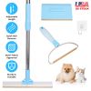 3Pcs Pet Hair Removal Kit Multi-Fabric Dog Hair Scraper Lint Shaver Rake Adjustable Telescopic Rod For Carpet Rug Clothes Couch