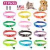Dog Collar Adjustable puppy Collar Pet Collar with Bell Name Tag Safety Buckle Collar