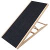 Foldable Wooden Dog Ramp for High Beds NonSlip 4 Heights Adjustable Pet Dog Ramp for Couch Car SUV 176LBS Load