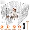 Small Animal Playpen with Door Dog Metal Playpen Metal Wire Fence For Indoor Outdoor