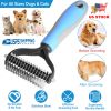 Dog Grooming Rakes 2 Sided Undercoat Rake Pet Dematting Shedding Comb Pet Grooming Tool for Pet Dogs Medium & Long Hair Pet Detangler Tool Remove