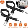 2Pcs Dog Car Safety Seatbelt Clip Adjustable Pet Harness Lead Car Seatbelt For Medium Small Dogs