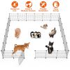 Small Animal Playpen with Door Dog Metal Playpen Metal Wire Fence For Indoor Outdoor