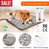 Pet Heating Pad Dog Electric Heating Mat Waterproof Adjustable Warming Blanket with Chew Resistant Steel Cord Case