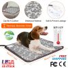 Pet Heating Pad Dog Electric Heating Mat Waterproof Adjustable Warming Blanket with Chew Resistant Steel Cord Case