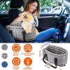 Console Pet Car Seat with Storage Pocket Booster Car Seat Portable Pet Travel Bag Machine Washable Pet Seat Fit For Small Dog