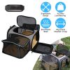 Expandable Pet Carrier Airline Approved Dog Carrier Collapsible Soft Carrier Bag with Removable Fleece Pad Pockets Breathable Mesh Adjustable