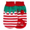 Pet Christmas Turtleneck Sweater Dog Christmas Clothes Snowman Stripes Costume Winter Holiday Sweater for Small Medium Kitten Puppy Dogs