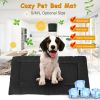 Dog Bed Mat Comfortable Fleece Pet Dog Crate Carpet Reversible Pad Joint Relief For S/M/L Dogs w/ Water Resistant Breathable Cushion Pad Sofa Car Seat