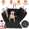 Dog Car Back Seat Cover With Zipper Mesh Window Storage Bags Waterproof 600D Oxford Cloth Car Seat Protector With Slide Flaps For Cars Trucks SUVs