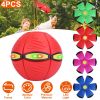 4 Pack Flying Saucer Ball Electric Colorful Flying Toy UFO Ball with LED Lights for Pet Children Outdoor Toy