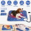 Pet Heating Pad Electric Dog Heating Mat Waterproof Warming Blanket with 86-141? Adjustable Temperature 0-12 Timer Digital Display Chewing-resista
