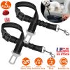 2Pcs Dog Car Safety Seatbelt Clip Adjustable Pet Harness Lead Car Seatbelt For Medium Small Dogs