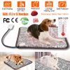 Pet Heating Pad Dog Electric Heating Mat Waterproof Adjustable Warming Blanket with Chew Resistant Steel Cord Case