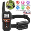 3280FT Dog Training Collar IP67 Waterproof Pet Beep Vibration Electric Shock Collar 3 Channels Rechargeable Transmitter Receiver Trainer with Flashlig