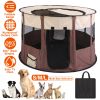 Foldable Playpen for Dog with Carry Bag Portable Travel Waterproof Indoor Outdoor Pet Cage Tent Detachable Upper Cover For Dog