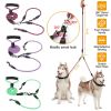 Double Dogs Leash No-Tangle Dogs Lead Reflective Dogs Walking Leash w/ Swivel Coupler Padded Handle