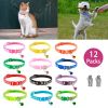 Dog Collar Adjustable puppy Collar Pet Collar with Bell Name Tag Safety Buckle Collar