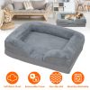 Pet Dog Bed Soft Warm Plush Puppy Cozy Nest Sofa Non-Slip Bed Cushion Mat Removable Washable Cover Waterproof Lining For Small Medium Dog