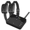 2 In 1 Wireless Electric Dog Fence Waterproof Pet Shock Boundary Containment System Electric Training Collar with 2 Receiver Collars for Small Medium