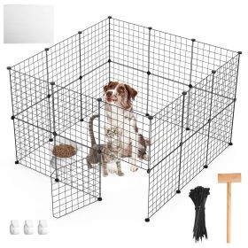 Small Animal Playpen with Door Dog Metal Playpen Metal Wire Fence For Indoor Outdoor