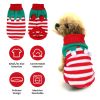 Pet Christmas Turtleneck Sweater Dog Christmas Clothes Snowman Stripes Costume Winter Holiday Sweater for Small Medium Kitten Puppy Dogs