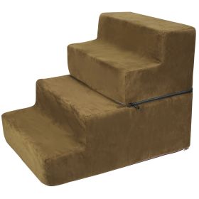 Dog Stairs Pet Step For Bed Couch Sofa Car 4 Steps Soft Foam Detachable Dogs Climb Ladder